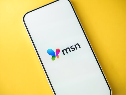Microsoft MSN logo is displayed on a smartphone screen in Bangalore, India, on June 25, 2026
