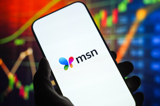 Microsoft MSN logo is displayed on a smartphone screen in Bangalore, India, on June 25, 2026
