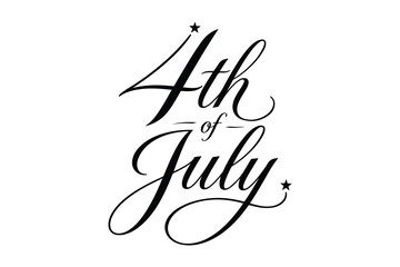 4th of july celebration calligraphy © Kamal