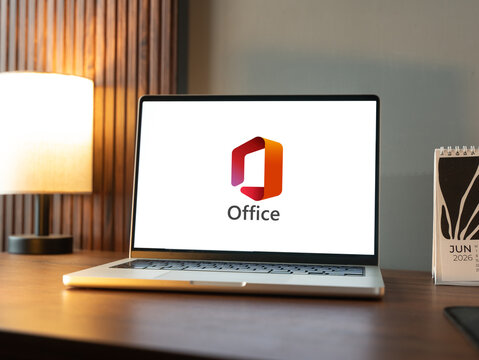 Microsoft Office logo is displayed on a smartphone screen in Bangalore, India, on June 25, 2026