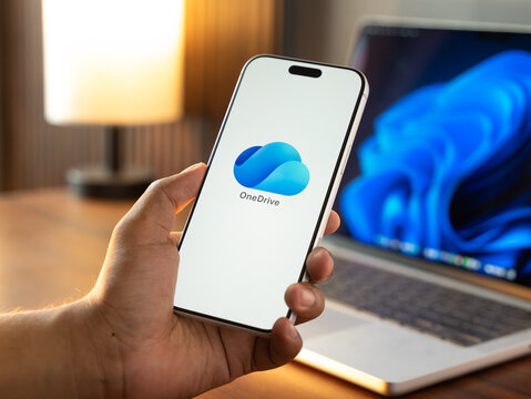 Microsoft OneDrive logo is displayed on a smartphone screen in Bangalore, India, on June 25, 2026