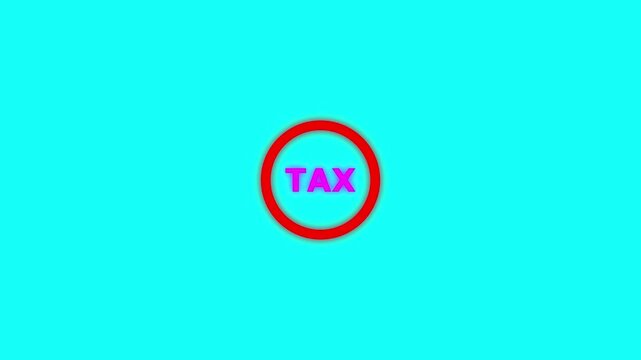 red neon no tax icon isolated on black background symbolizing government exemption financial relief and economic reform