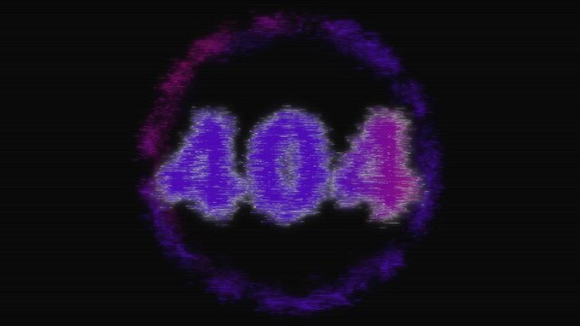 Cyberpunk hologram system error page not found with liquid glitch rings