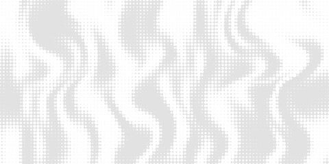 Fototapeta premium Dot white gray wave light technology texture background. Abstract big data digital concept. vector ilustration.