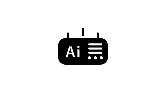 Artificial Intelligence Icon Design Element.