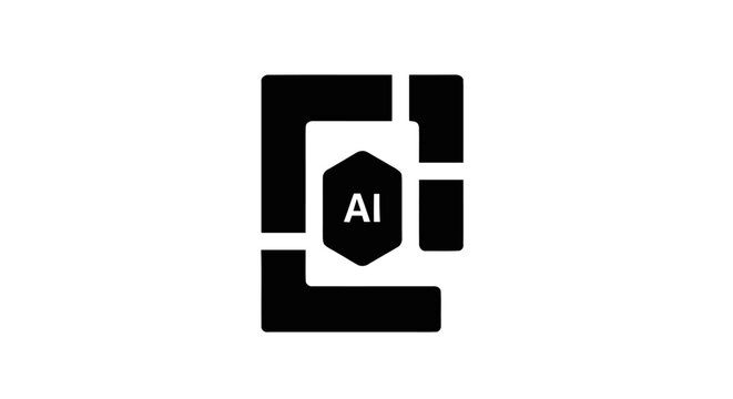 Artificial Intelligence Logo Design Symbol.