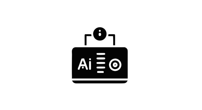 Artificial Intelligence Logo Design Symbol.
