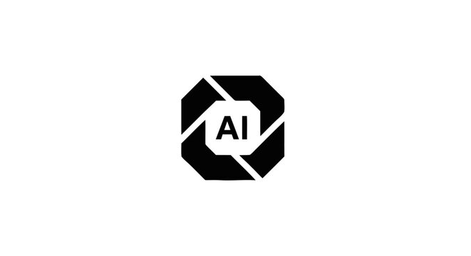 Artificial Intelligence Logo Design Symbol.