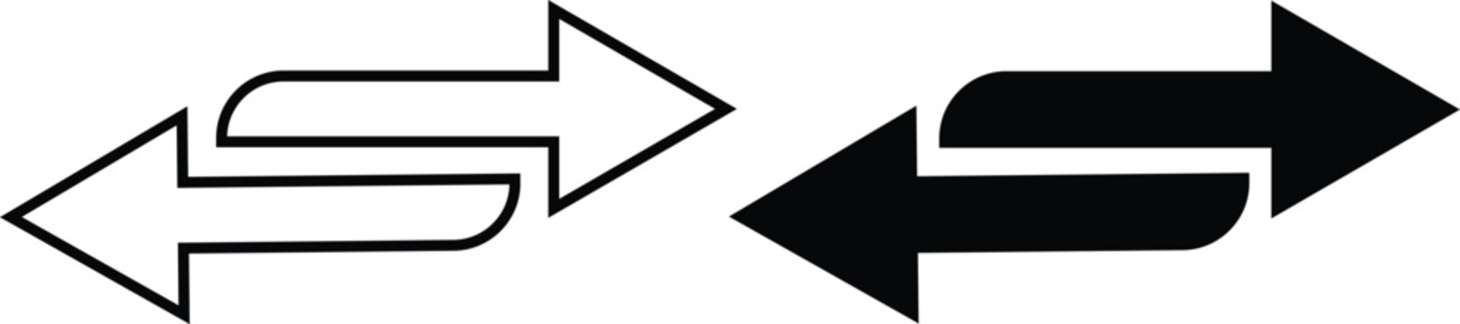 left right arrow icons. Next and previous button graphics. Digital dashboard control menu design. Slide layout pagination and switching symbols
