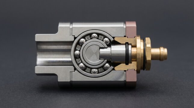 Orthographic Robotic Tool Changer Locking Mechanism Cross Section