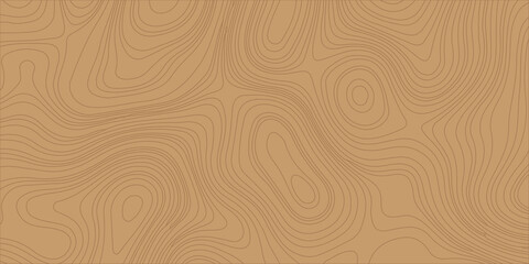Brown topographic map background with contour lines, abstract geographic grid pattern vector illustration for design. Topographic map or wood grain texture © Creative Arts