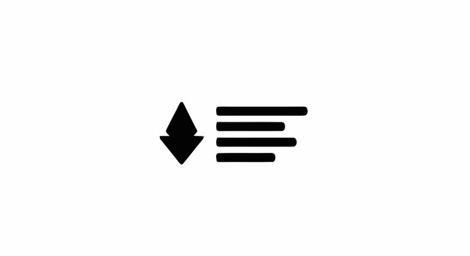 Black Arrows and Lines Icon Symbol.