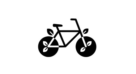Obraz premium Black bicycle with white accents.