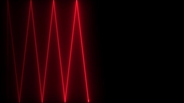 Abstract neon glowing zigzag lines motion graphics loop