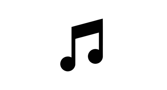Black eighth note music symbol.