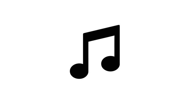 Black eighth note music symbol.