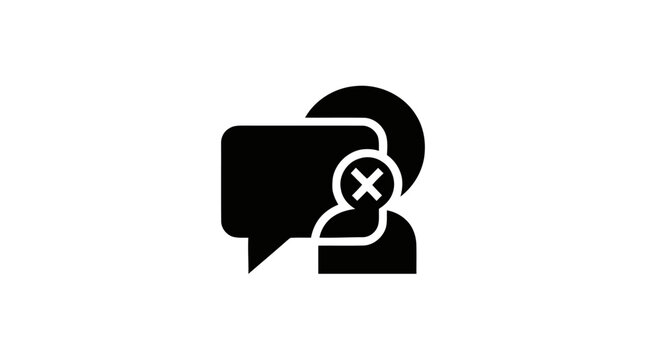 Black silhouette of a person blocked.