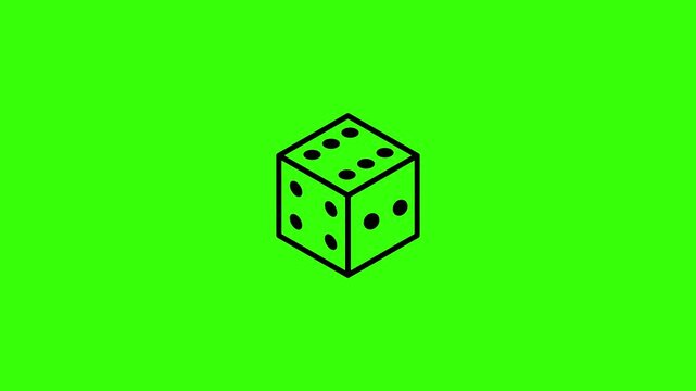 Rigid Plastic Dice Roll High Velocity Impact Green Screen