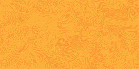 Orange topographic map background with abstract contour lines. An abstract bright orange background featuring a subtle topographic map pattern. © Creative Arts