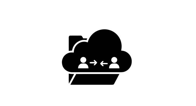 Cloud Computing Data Transfer Icon.