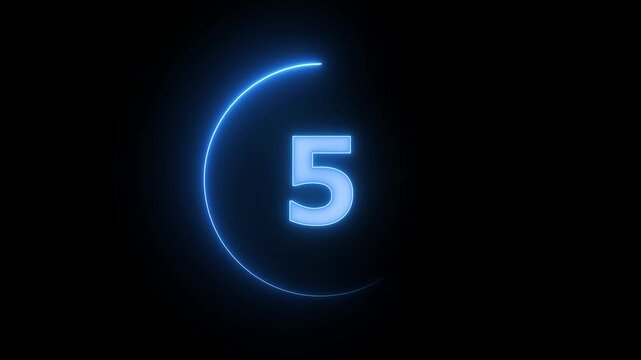 30 second countdown timer animation, neon number text glowing from 0 to 30, with attractive circle animation. Circle countdown timer 30 second animation graphics transparent background electric saber