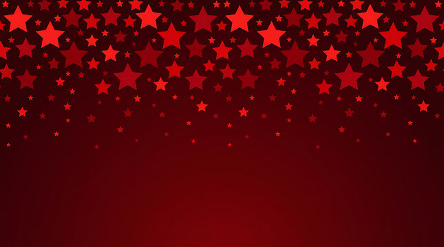 Red Star Background Pattern Festive Celebration Glitter Sparkle Abstract Decorative Backdrop For Holiday Party Design