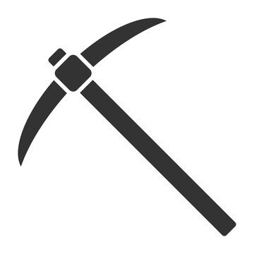 silhouette pick axe icon