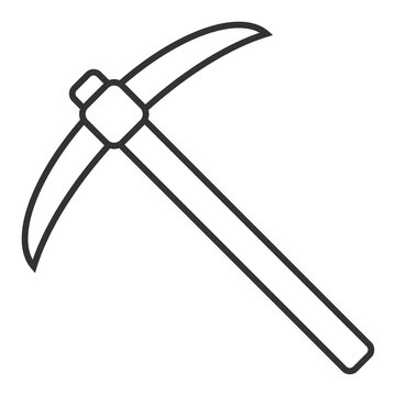 outline pick axe icon