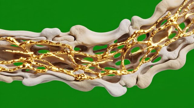 3D Animation Showing Osteoblasts Facilitating Bone Healing and Structural Regeneration of Porous Human Bone Tissue
