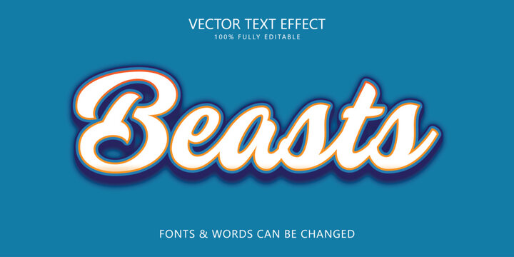Beast 3d text effect, Script classic basketball style text effect