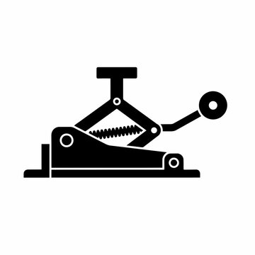 Car Scissor Jack Black GCar Scissor Jack Black Glyph Icon Vector Illustrationlyph Icon Vector Illustration