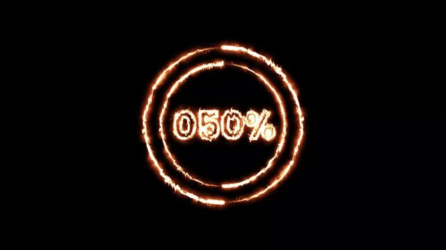 100 seconds countdown timer animation, 0-100 % counting down seconds neon number.countdown classic background retro loading film television screen. black background.4k