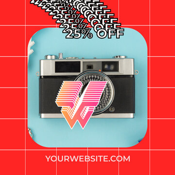 Seamless Loop Product Promo Logo Reveal Square | Bold Pop E-Commerce Social Feed Ad