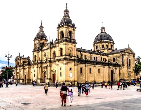 Cathedral in Popayan with Colombia.
