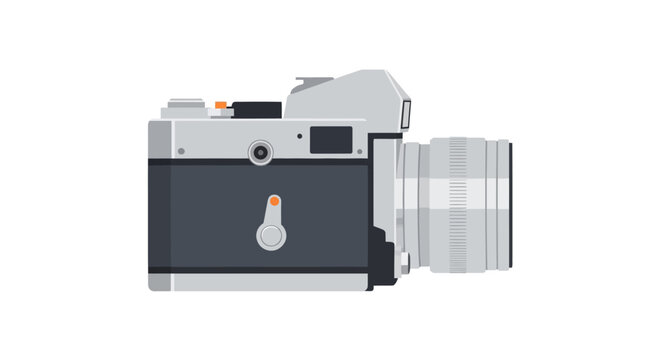 Retro Film Camera Side View - Vintage Photography Equipment Icon