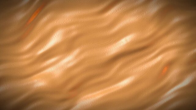 Luxury bronze satin fabric flowing in elegant warm wavy background loop