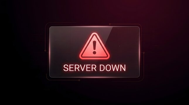 Critical server down system alert notification for it infrastructure monitoring and network downtime management