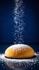 Fototapeta premium Powdered sugar falling gently over fresh baked cookie