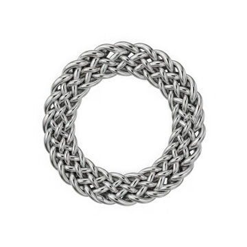 Silver chain circle jewelry