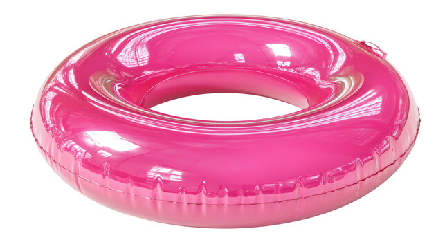Inflatable pool float ring isolated on a white background