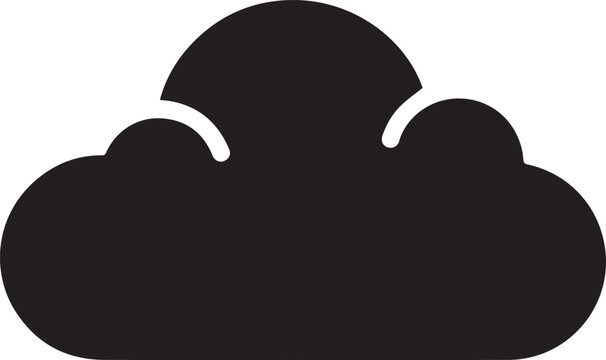 Cloud vector icon isolated on transparency grid background. weather symbol for web design.