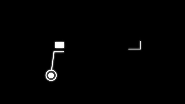 A white callous rectangle animates text within futuristic HUD elements on a black background. Modern, sleek design enhances visibility.