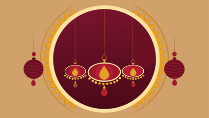 Red and gold chinese lantern icon © Devili