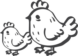 Cute Homestead Doodle Set Hand Drawn Farm Life Illustration © AlinBarBar