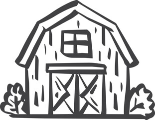 Cute Homestead Doodle Set Hand Drawn Farm Life Illustration © AlinBarBar