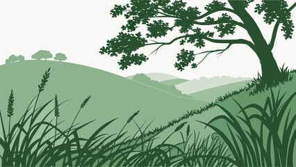 Fototapeta premium landscape with trees