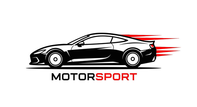 Motorsport Racing Car Logo Design.