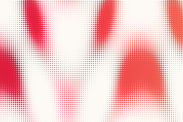 Fototapeta premium Pixelated gradient red wave patterns on white background, pixelart abstract