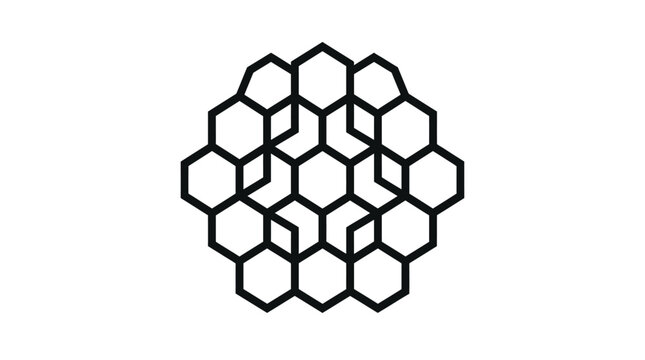 Abstract geometric hexagonal pattern background. Seamless honeycomb structure design. Modern tessellation texture.