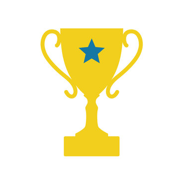 Flat Vector Icon of Championship Trophy for FIFA World Cup Football Winner Design